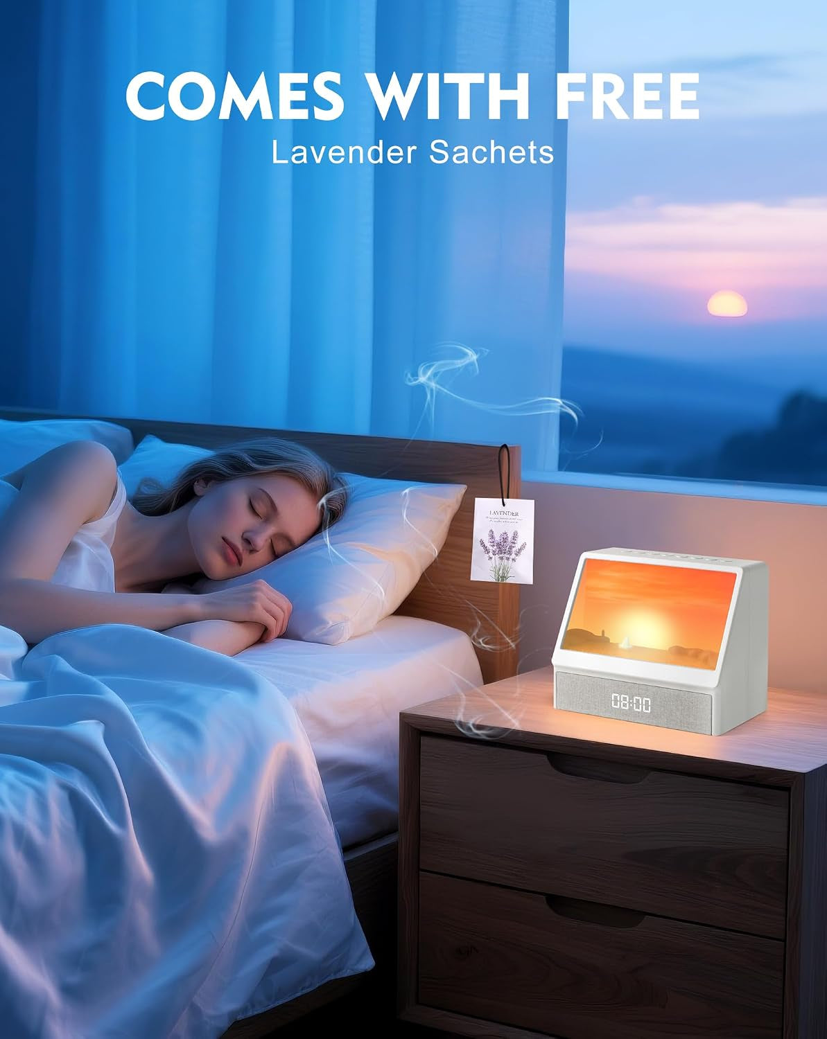 Sunrise Alarm Clock with Sound Machine, Alarm Clock with Bluetooth Speaker