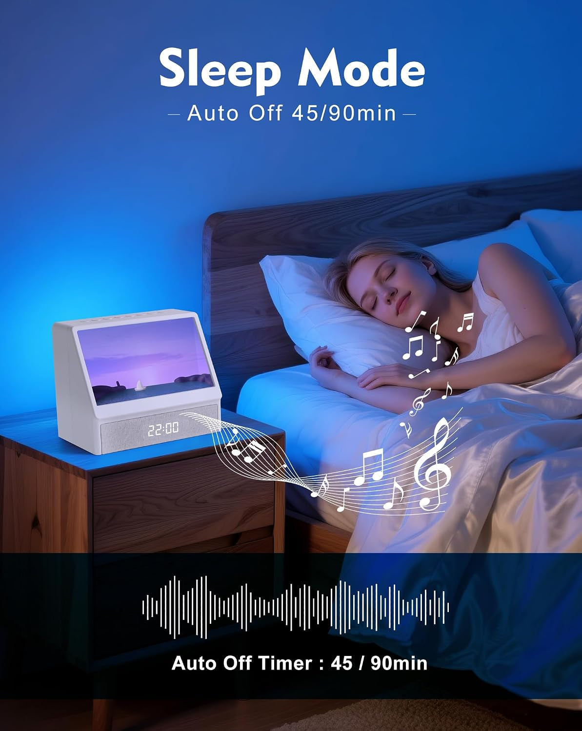 Sunrise Alarm Clock with Sound Machine, Alarm Clock with Bluetooth Speaker
